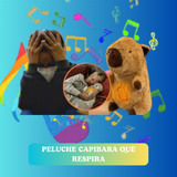 Peluche capibara que respira .Peluche capibara musical que respira