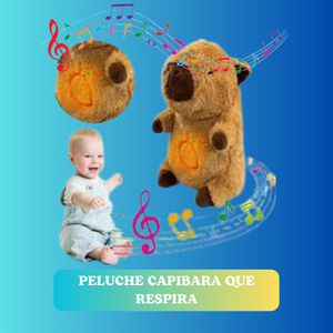 Peluche capibara que respira .Peluche capibara musical que respira