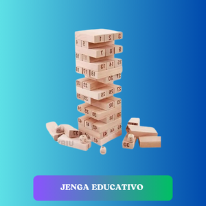 Jenga educativo .jenga de madera con numeros