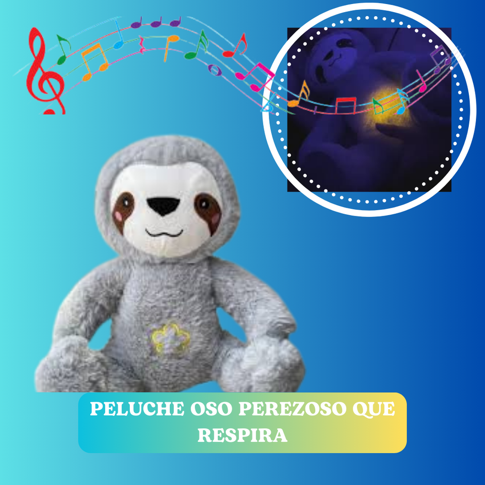 Peluche oso perezoso que respira .peluche musical oso perezoso