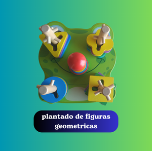 Plantado de figuras geometricas .Plantado de figuras geometricas sapito